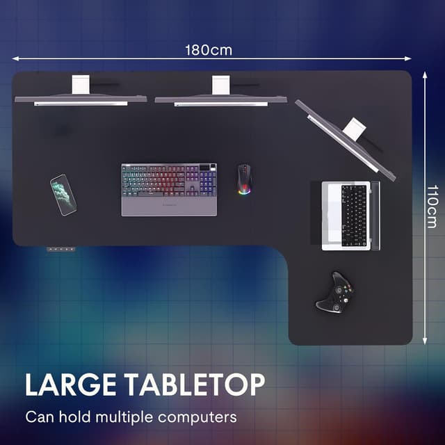 Thumbnail 1 de FLEXISPOT QS Escritorio ajustable 180x110 cm