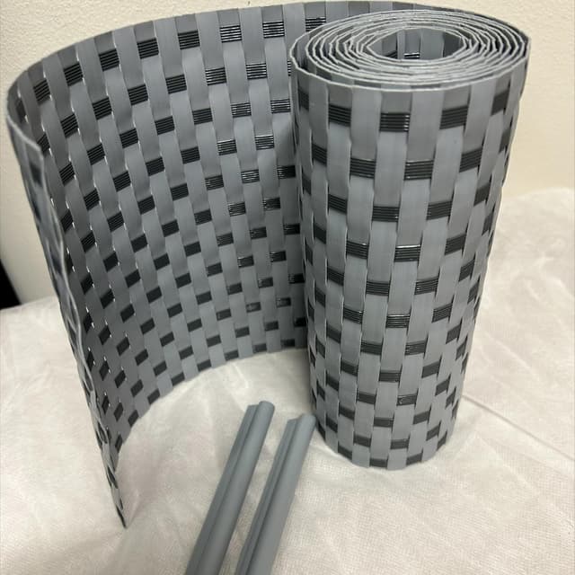 Detalle de TENAX Flexi strisce frangivista in HDPE 19 cm x 205 cm grigio chiaro/antracite con 2 clip