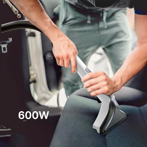 Detalle de Ufesa Eden 600: limpiador de tapicerías con agua 600W, doble depósito y succión para líquidos y sólidos