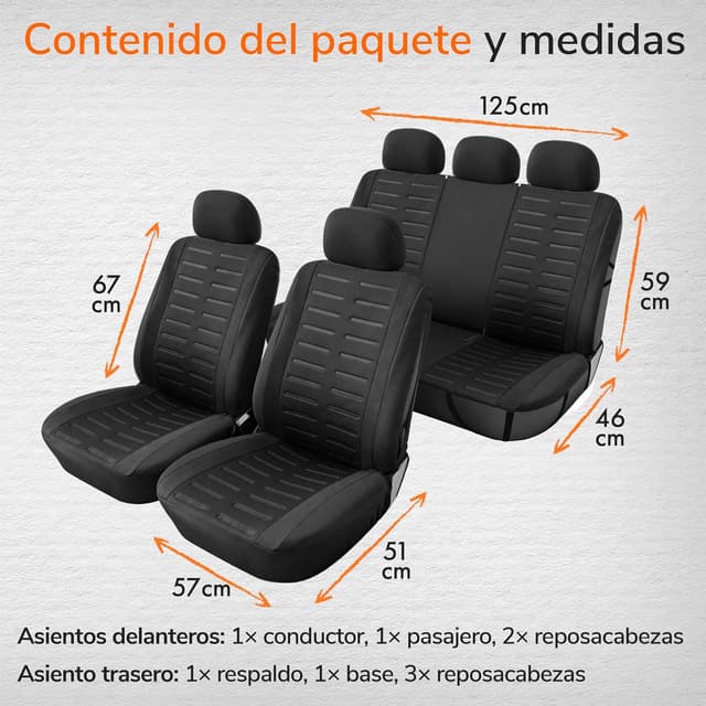 Thumbnail 3 de Upgrade4cars Fundas Asientos Universales 2026