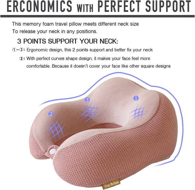 Detalle 2 de Cozy BoSpin travel neck pillow for 1+ packing