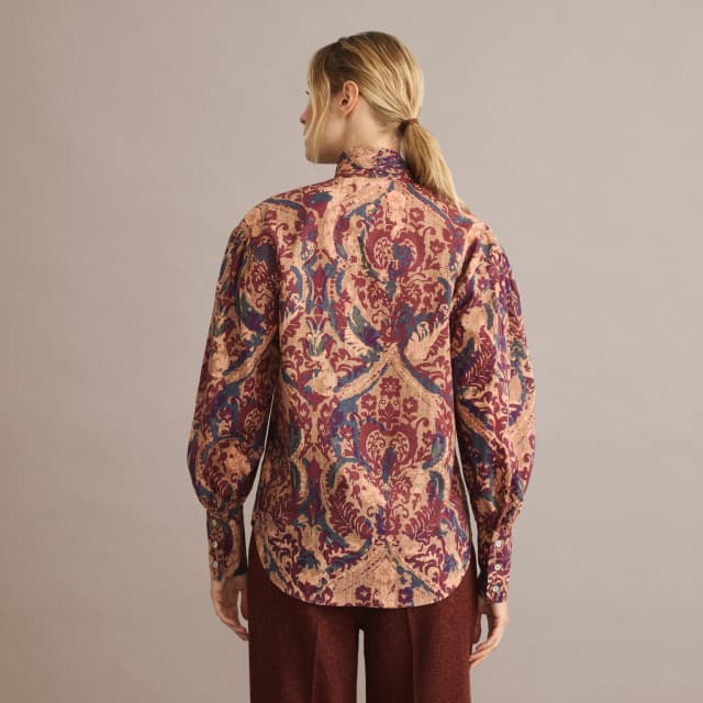 Detalle 1 de Verhunt camisa de mujer con lazo 100% algodón