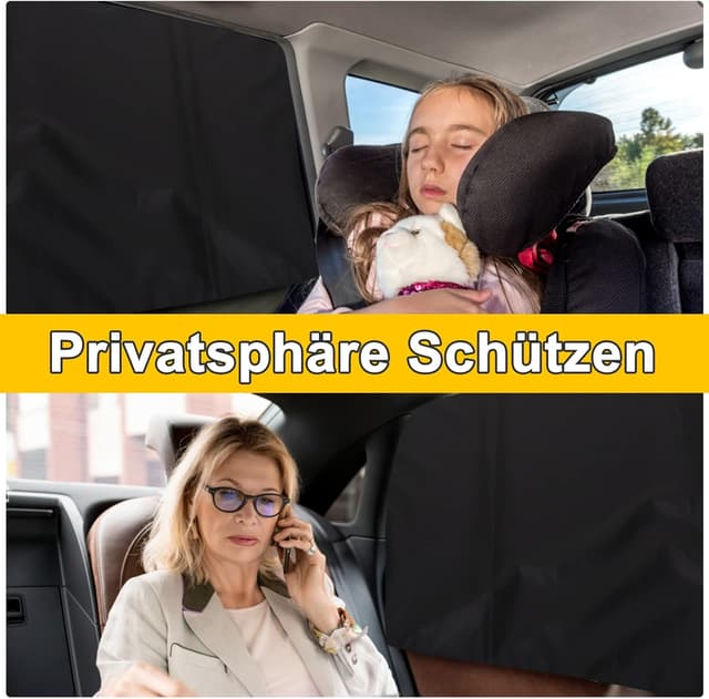 Detalle de Lechin Sonnenschutz Auto Baby Vorhang magnetisch für Seitenscheibe & Heckscheibe (2 Stück) 80×50 cm