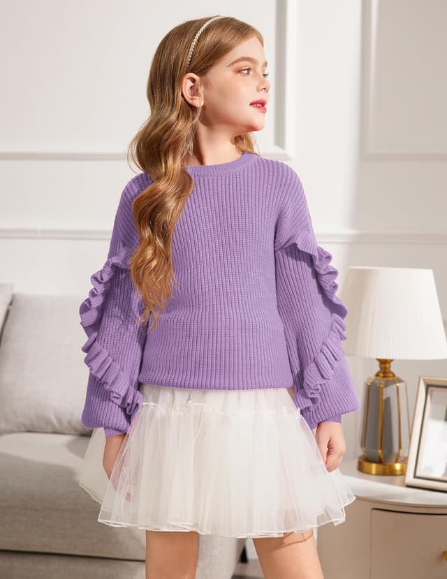 Thumbnail 1 de Arshiner Ragazze Maglione Maniche a Lanterna 7-14 Anni