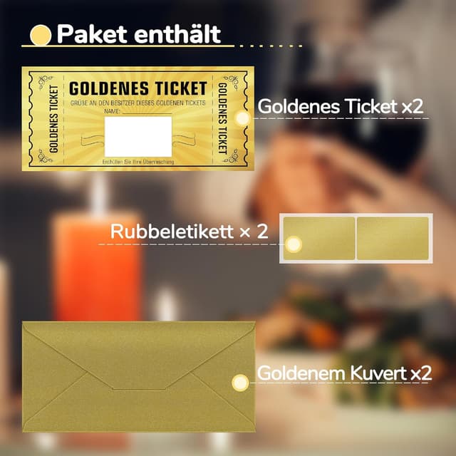Thumbnail 4 de WenmthG Goldenes Ticket Gutschein 2er-Set