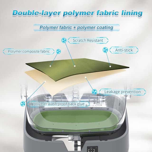 Detalle de UPFAS Automatic Cat Litter Box (Self-Cleaning) with App Control & Weight Monitoring, Ultra-Quiet—Grey