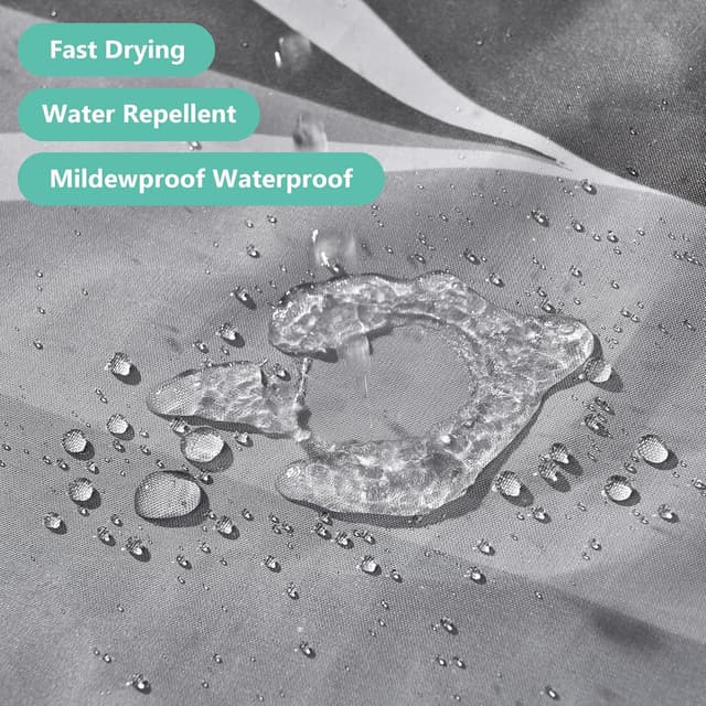 Thumbnail 3 de GERUIKE Weighted Shower Curtain 240x200 cm