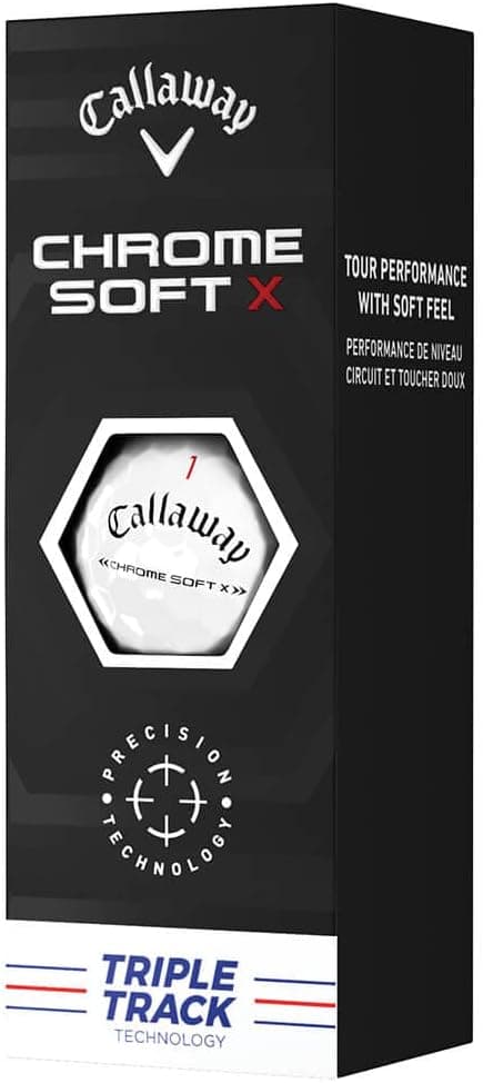 Detalle 2 de Callaway Chrome Soft X Golf Balls (Triple Track, Yellow) for high-speed spin and control