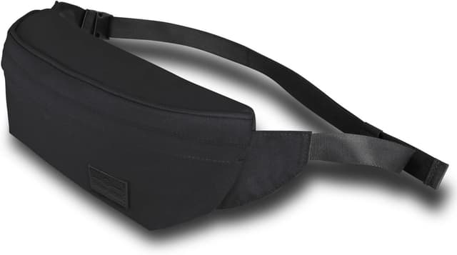 Detalle de JOHNNY URBAN Tom sac banane noir unisexe imperméable (porté taille ou croisé)