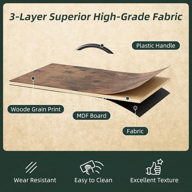 Detalle 2 de CAIYUN 7-Drawer Fabric Chest of Drawers for Bedroom & Hallway Storage