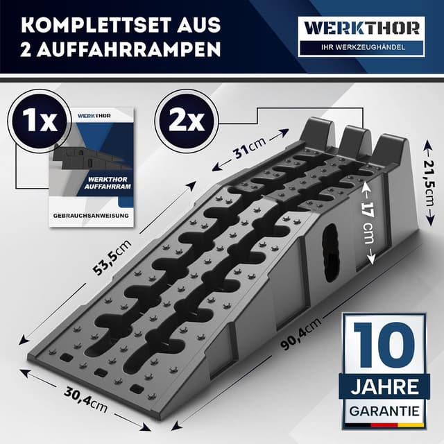 Detalle 2 de WERKTHOR Auffahrrampe PKW 2er Set