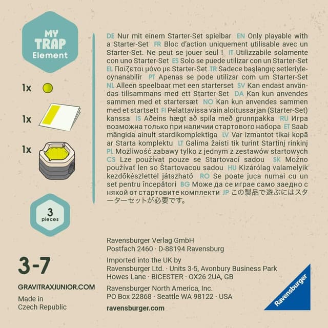 Detalle 2 de Ravensburger Gravitrax Junior Trap 3 pezzi