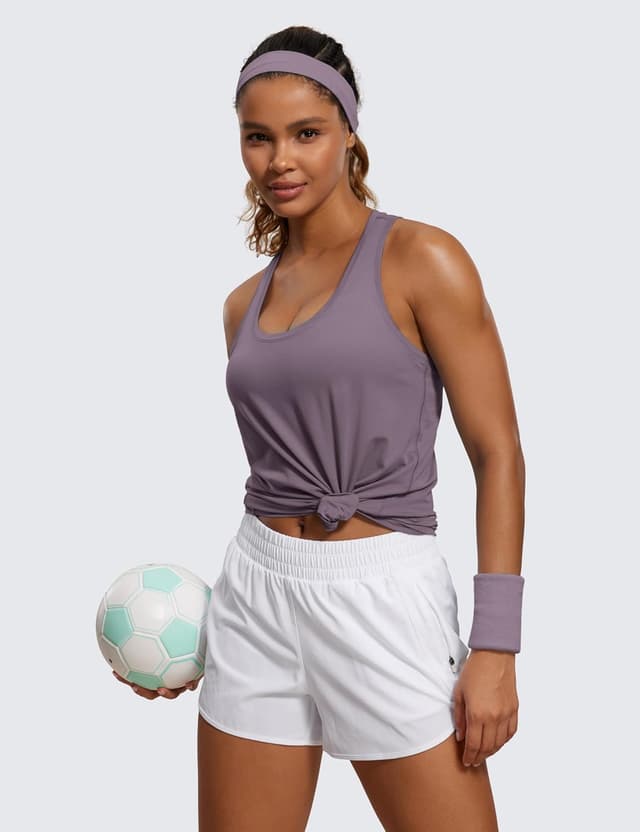 Detalle 2 de Canotte CRZ YOGA da donna in cotone Pima con scollo girocollo e spalla Y-back