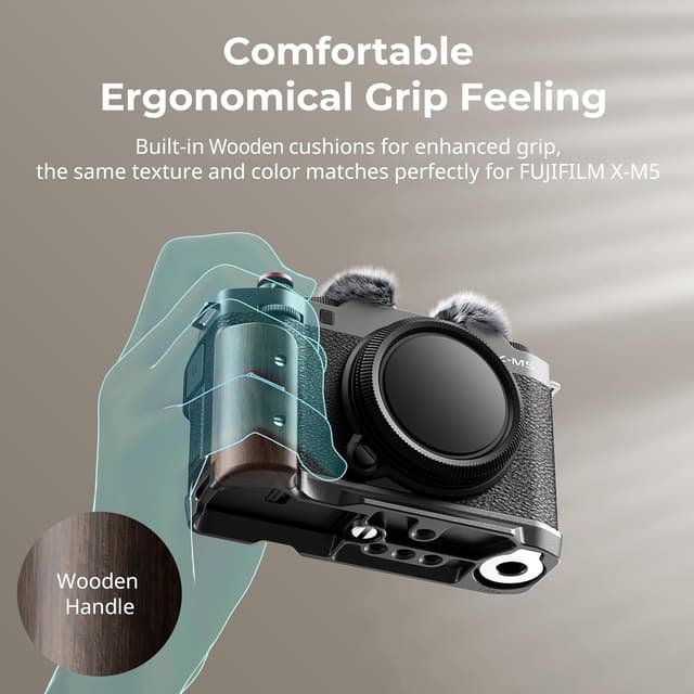 Detalle 1 de SmallRig X-M5 Holzhandgriff 46 g für Arca