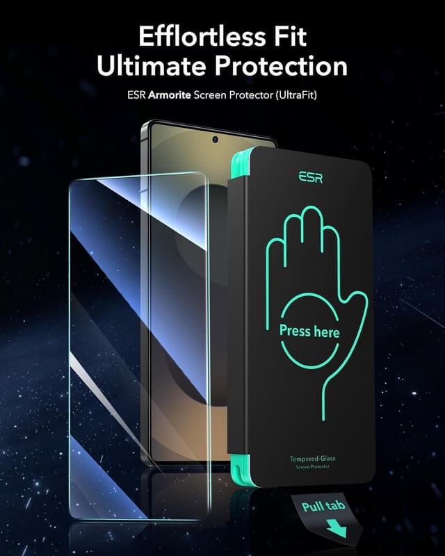 Detalle 2 de ESR Armorite 9H+ Glass for Galaxy S26 Ultra 3-Pack