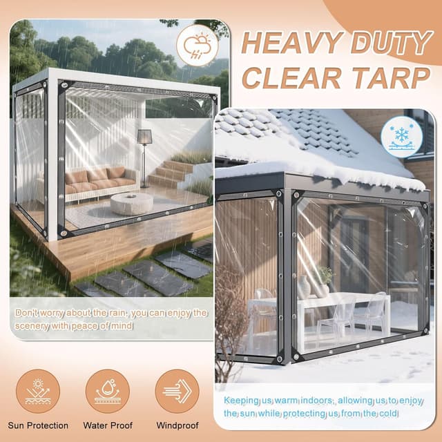 Detalle 2 de Mosvion Bâche transparente 2x2 m