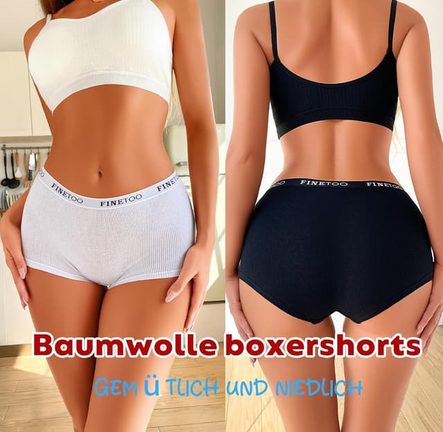 Detalle 2 de FINETOO Boxershorts 5er Pack Unterhosen Baumwolle