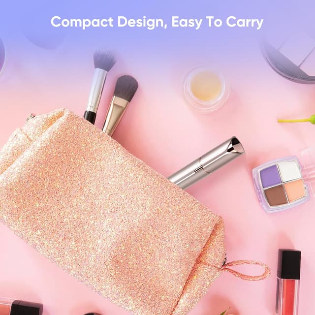 Detalle de Portable Facial Hair Remover for Women (Rechargeable) with 2 Replacement Heads for Face, Upper Lip & Chin