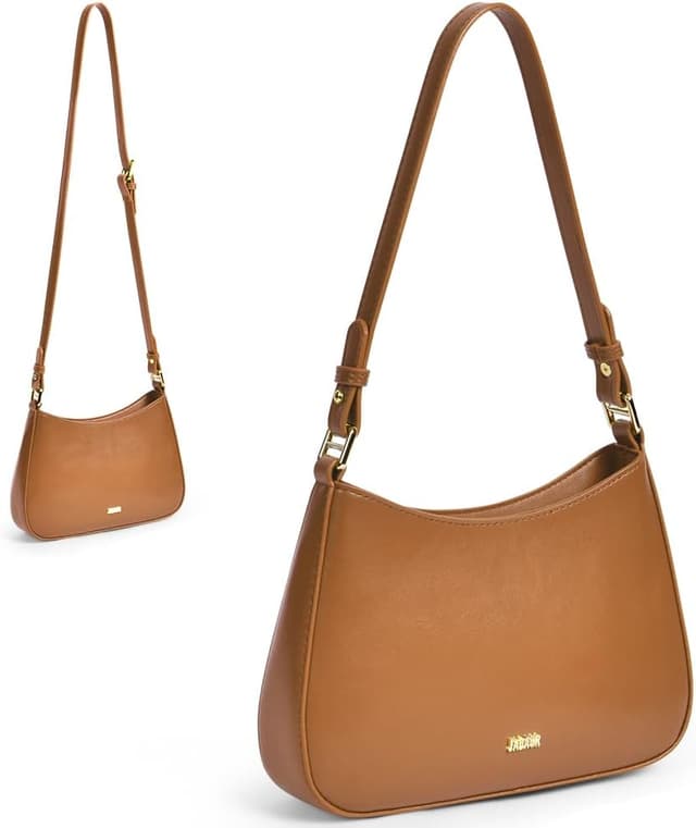 Detalle 2 de Aucuu sac porté épaule en cuir véritable pour femme (25 x 16 x 6 cm) – sac fourre-tout rétro