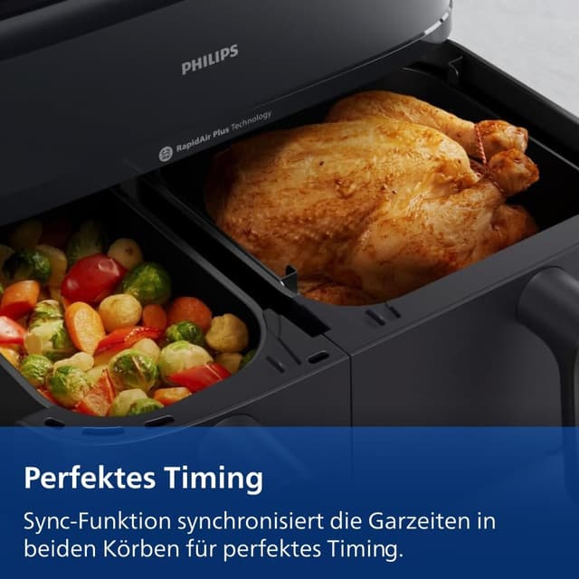 Thumbnail 5 de Philips Airfryer Dual Basket 3000 Series Heißluftfritteuse 9L