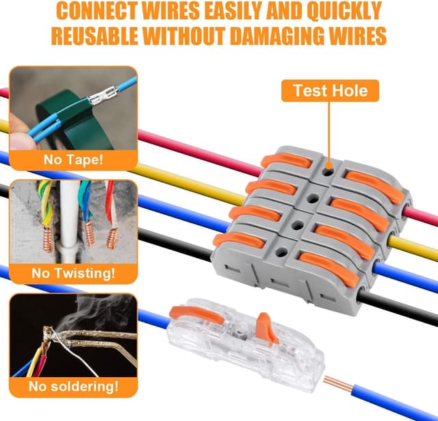 Thumbnail 6 de Flintronic wire connectors 80 pcs quick