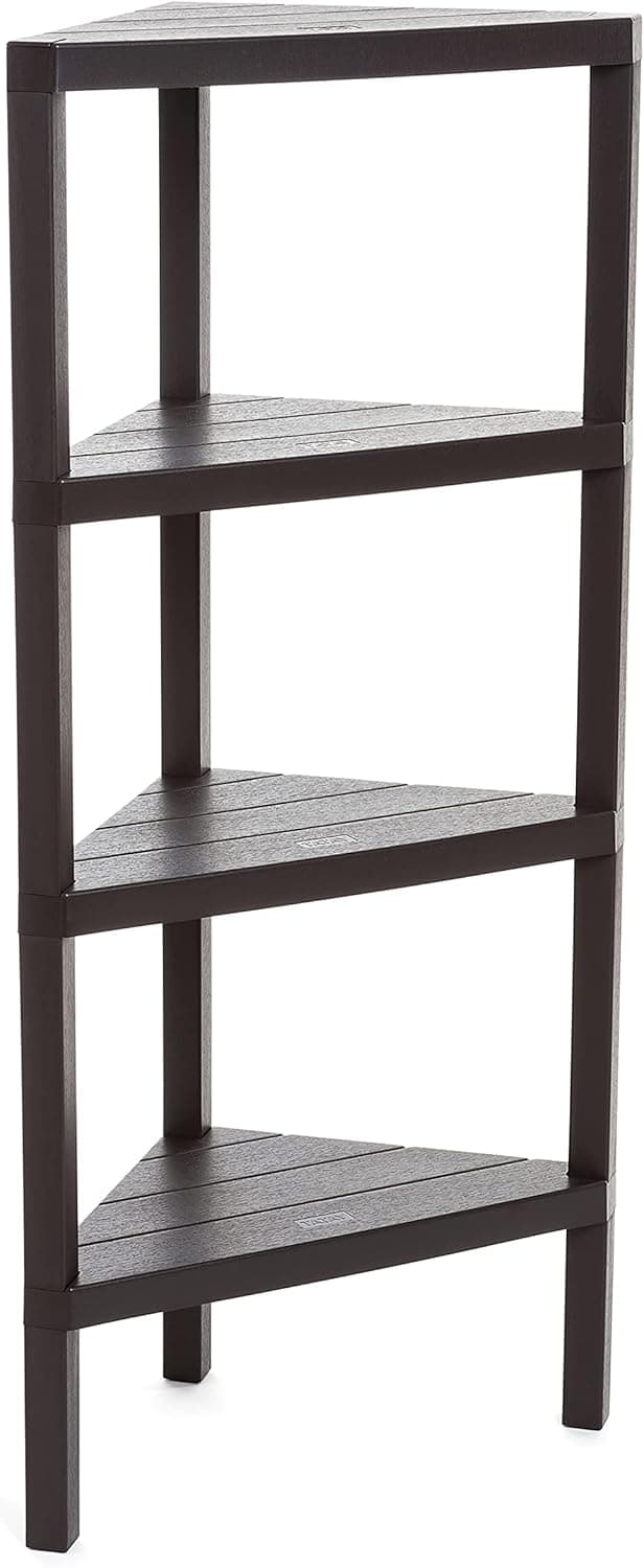 Detalle de TATAY Scaffale Bagno a 4 ripiani Lombok marrone (fino a 40 kg) con opzione Quick Fix