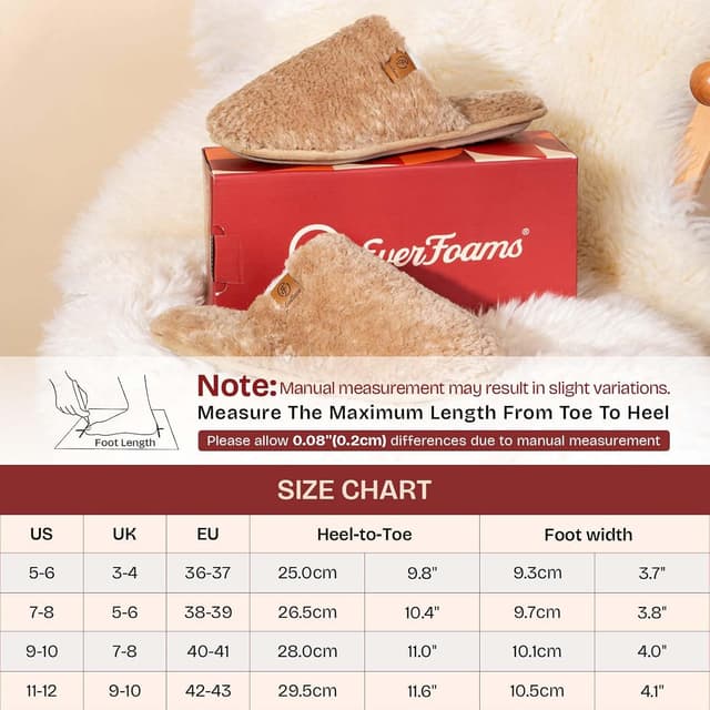 Thumbnail 6 de EverFoams Cosy Alpine shearling slippers memory foam