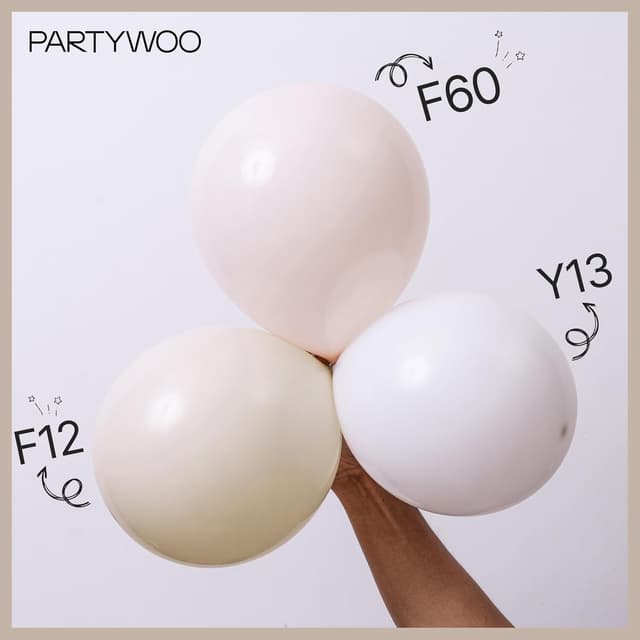 Thumbnail 5 de PartyWoo White Balloons 140 pcs