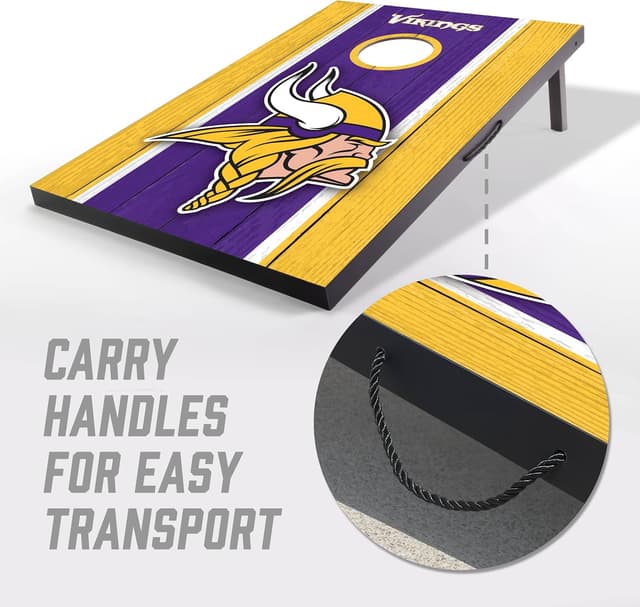 Detalle 2 de YouTheFan NFL Portable Cornhole Game (2' x 3') with Logo Bags