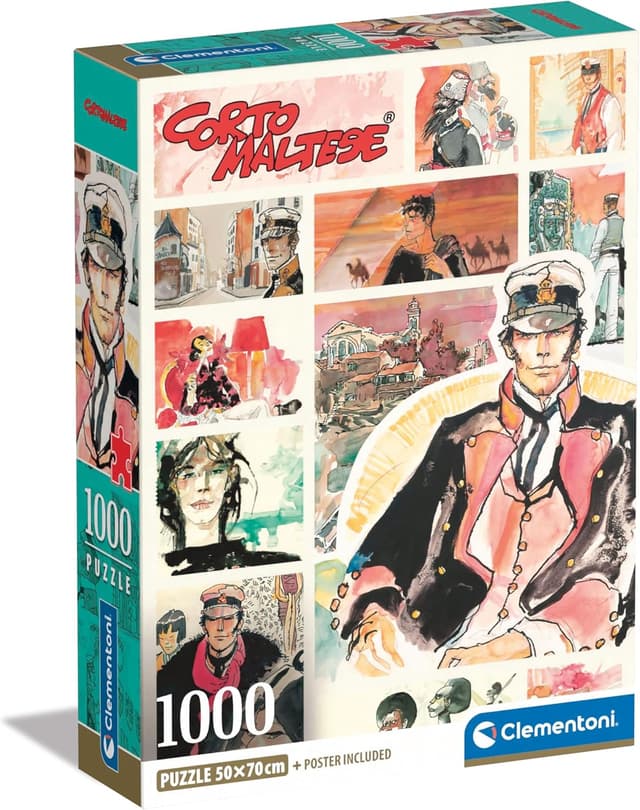 Detalle de Puzzle adulte 1000 pièces Compact 1000 pièces – Corto Maltese (70 × 50 cm)