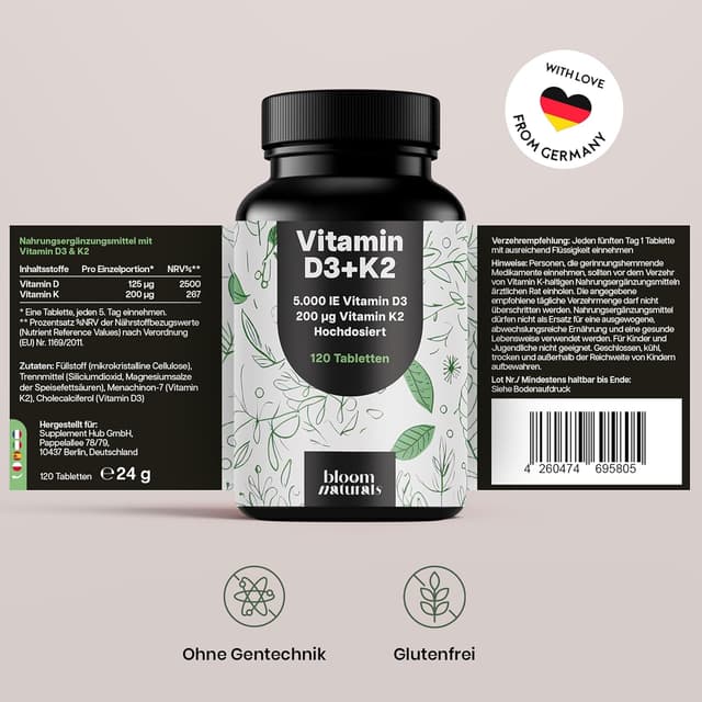 Thumbnail 5 de Vitamin D3 K2 hochdosiert – 120 Tabletten
