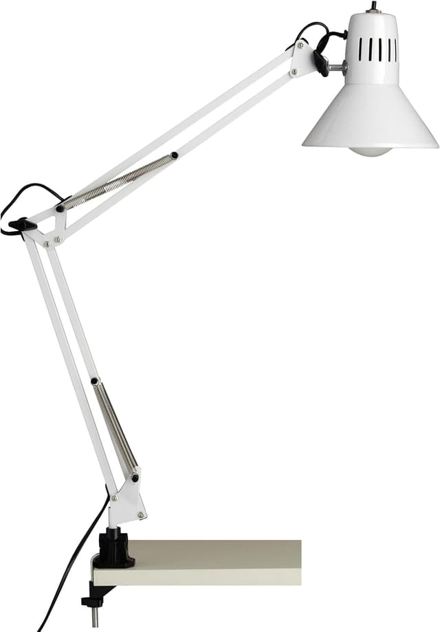 Detalle de Lampada da scrivania Hobby con pinza bianco