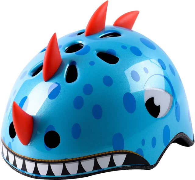 Detalle de Atphfety Toddler Kids Bike Helmet with 3D Dino/Shark Design, Adjustable Fit, Multi-Sport, 3 Sizes
