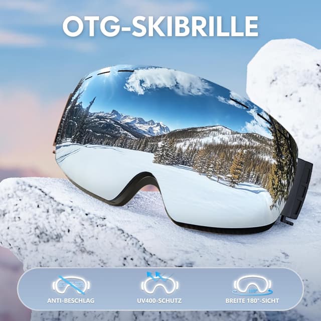 Thumbnail 3 de DADA-PRO Skibrille rahmenlos OTG 20% größeres Sichtfeld