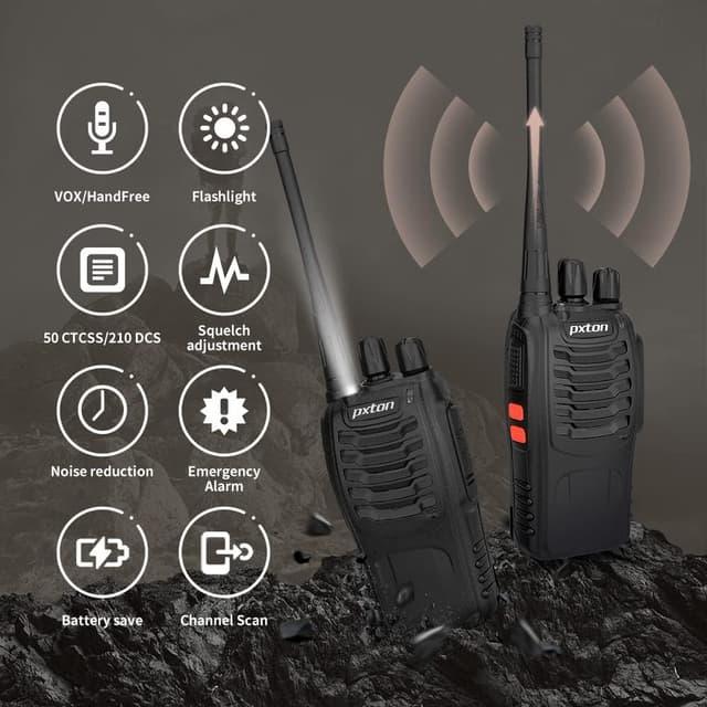 Thumbnail 4 de pxton PX-888S walkie talkies 6 Pack