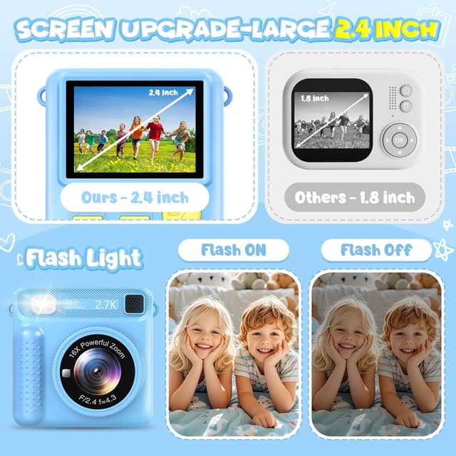 Detalle de LUVTOY Macchina Fotografica Bambini istantanea con stampa termica da 2,4" e 32GB