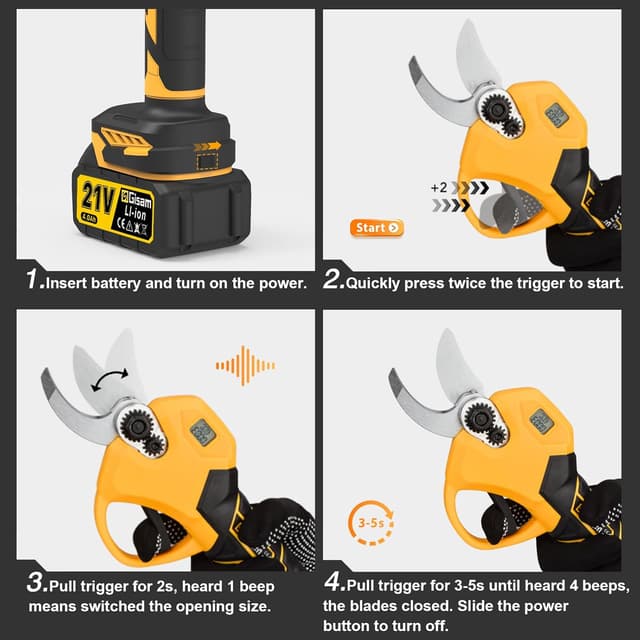 Thumbnail 3 de highsam Secateur Electrique 60 mm 2 x 4Ah