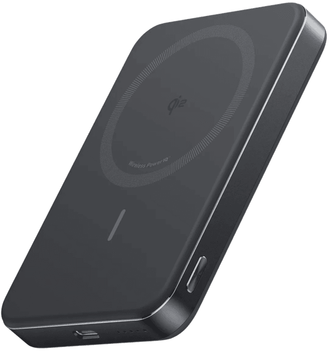 Detalle de Anker MagGo Slim Wireless Powerbank (MagSafe & Qi2), 10.000 mAh, Schwarz