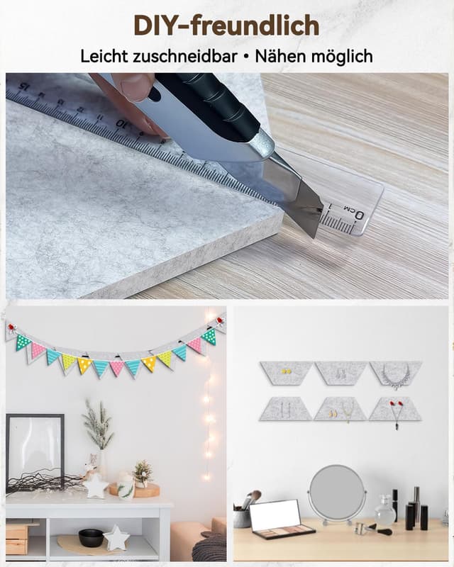 Detalle 2 de Filz Pinnwand mit 8 Teilen für Kids 190x220mm