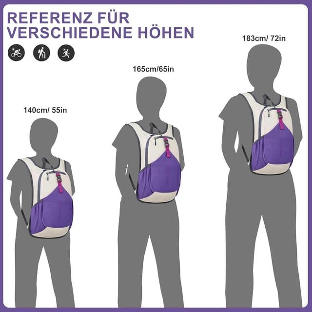 Detalle de BECOJADDE 15L Wanderrucksack – leichter faltbarer Daypack für Camping, Outdoor & Tagesausflüge