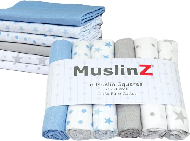 Detalle de MuslinZ Muslin cloths 6 pack 70x70cm
