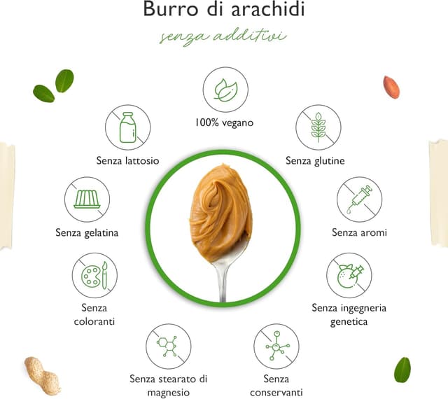 Detalle de Vit4ever Burro di Arachidi Liscio Naturale 1 kg – senza additivi, senza sale aggiunto, vegan