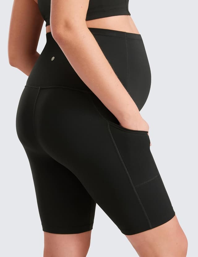 Detalle 2 de CRZ YOGA Donna Butterluxe maternità: pantaloncini yoga super elasticizzati con tasche