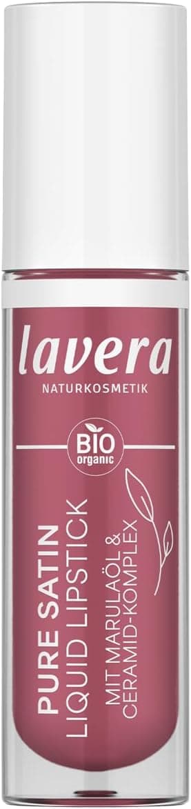 Detalle de Lavera Pure Satin Liquid Lipstick – Wild Mauve 03, rouge à lèvres liquide satiné pigmenté