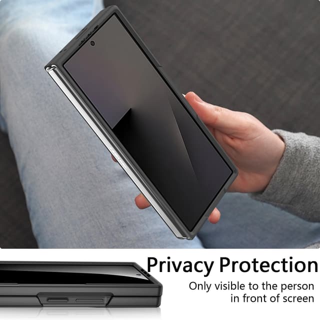 Detalle 1 de WEYNRBOX Magnetische Hülle für Samsung Galaxy Z Fold 7 mit Panzerglas & Kameraschutz (blau) – kompatibel mit MagSafe