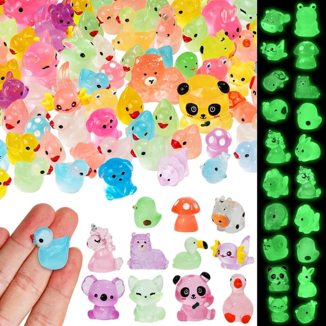 Imagen de gyoyede 150pcs Luminous Mini Resin Animals 150pc set en OfertitasTOP