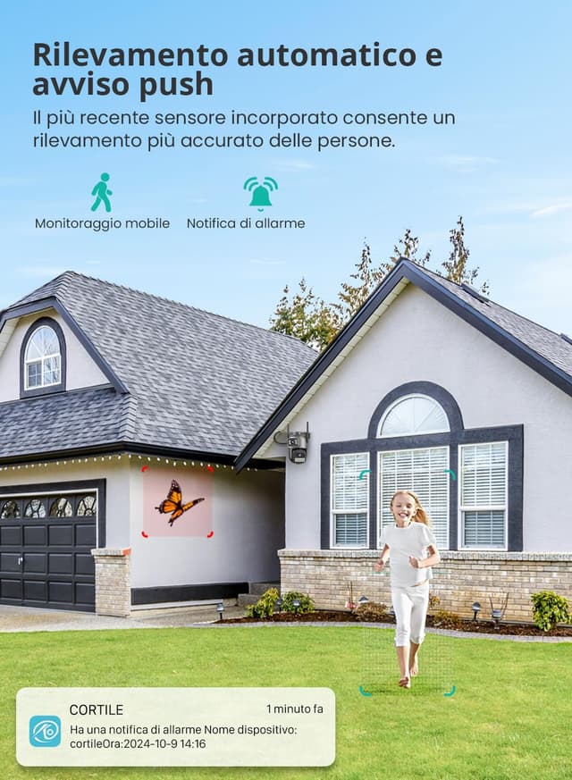 Thumbnail 3 de ANBIUX 2.5K Telecamera Wi‑Fi Esterno 360° PTZ con doppio obiettivo