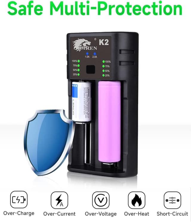 Detalle 2 de Imren 26650 10400 battery charger