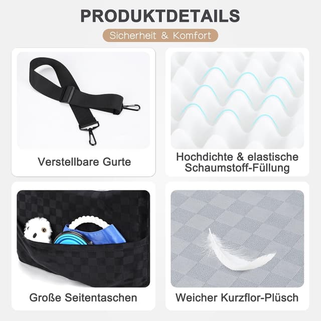 Thumbnail 4 de JOEJOY Hunde Autositz 12,7 cm Erhöhung