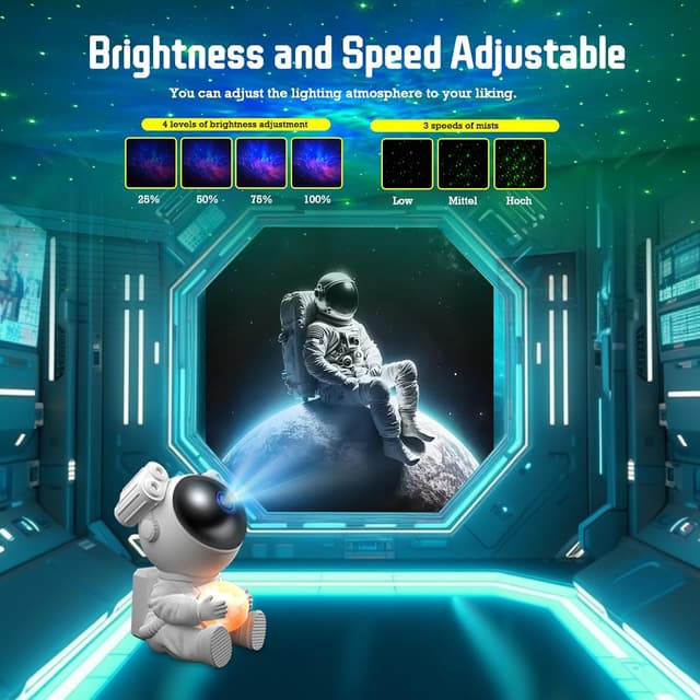 Thumbnail 4 de MYSTILUCK Astronaut Sternenhimmel Projektor 7 Farben